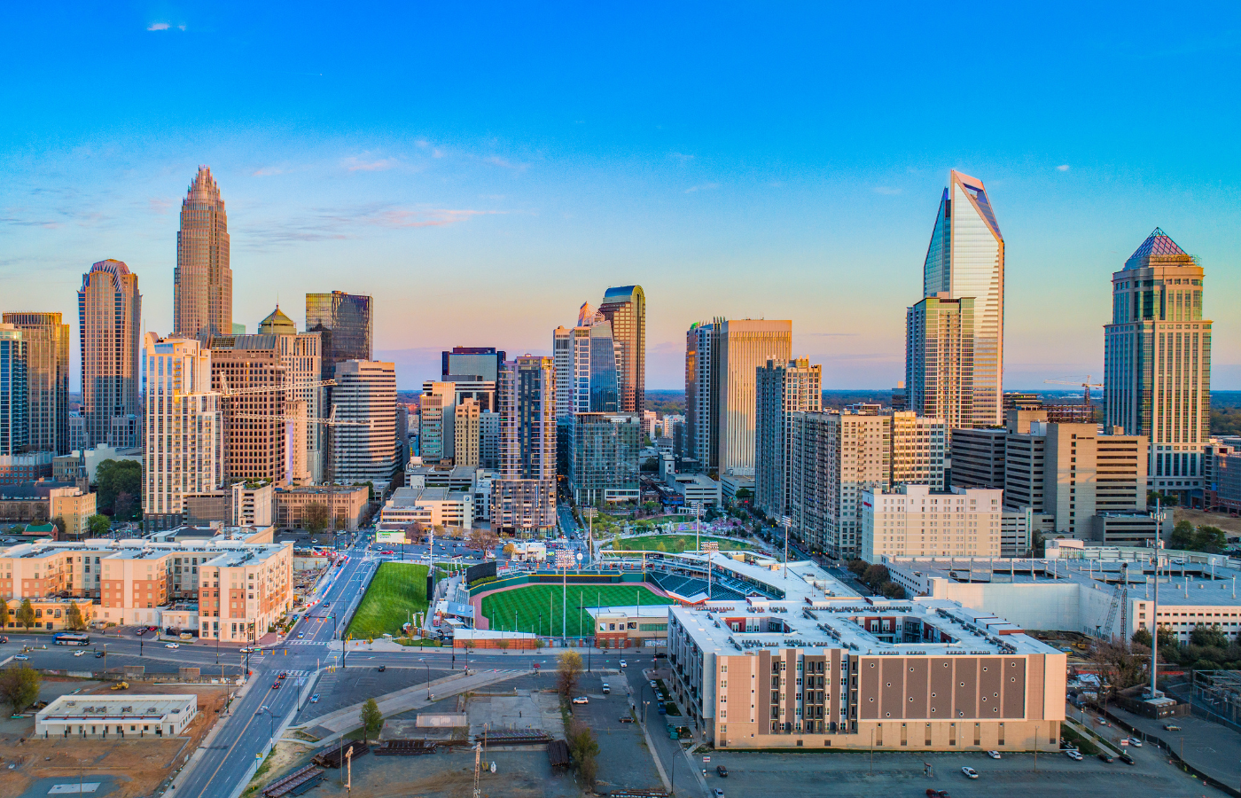 Charlotte, North Carolina, skyline.