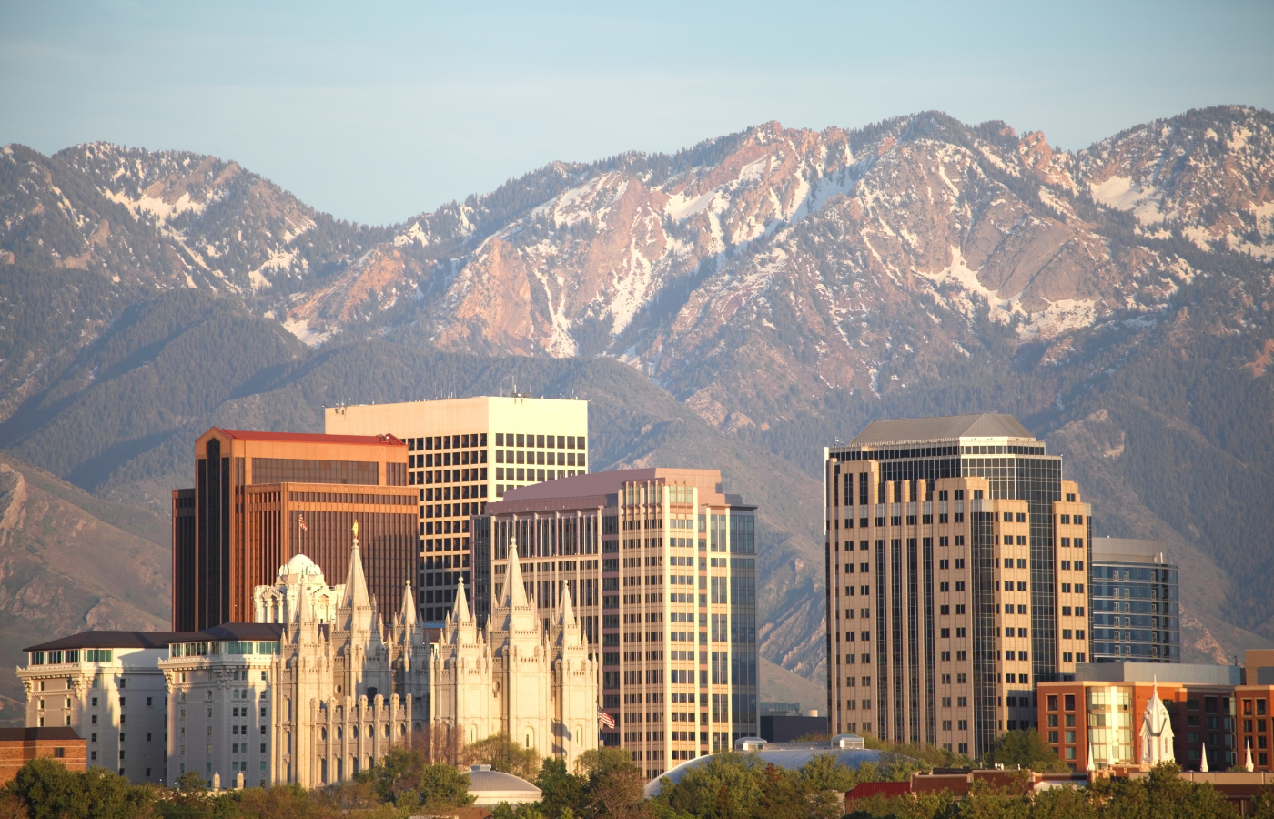 Salt Lake City, Utah, skyline.